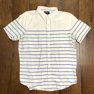 American Eagle Vintage Fit Short Sleeve Button Top